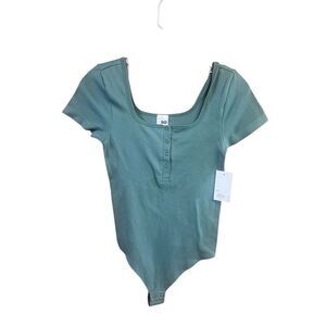 SO Ribbed Bodysuit Green Sz M NWT